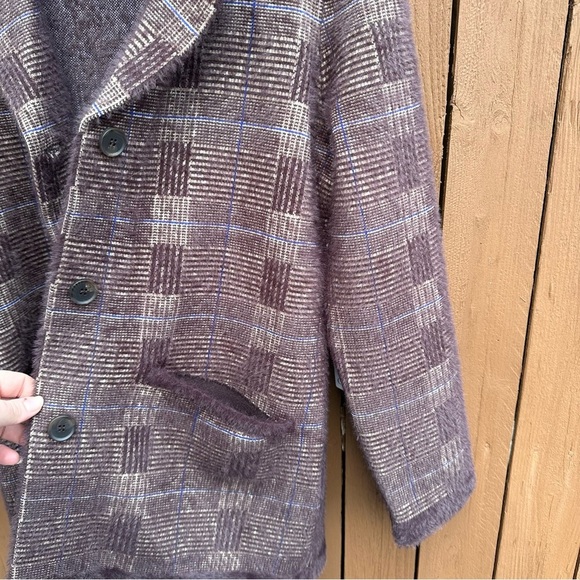 Cyrus | NWT Size Medium Stockholm Plaid Mink Jacket - Picture 10 of 16